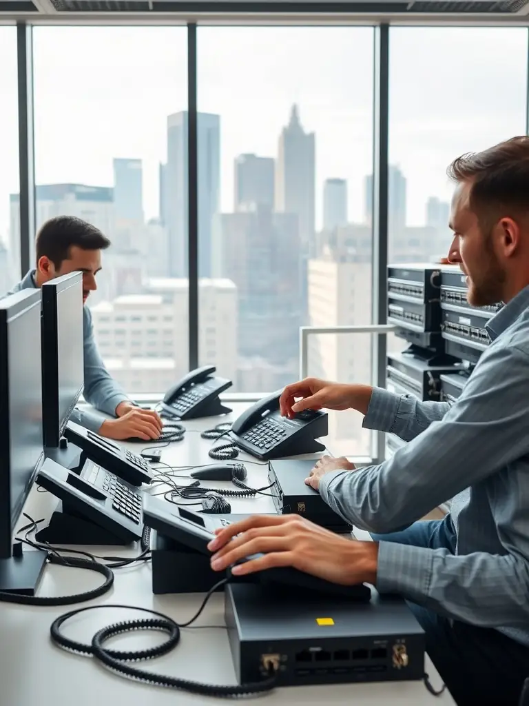 A photo showcasing a successful VoIP system installation at a Marietta business, emphasizing the seamless integration and reliability.