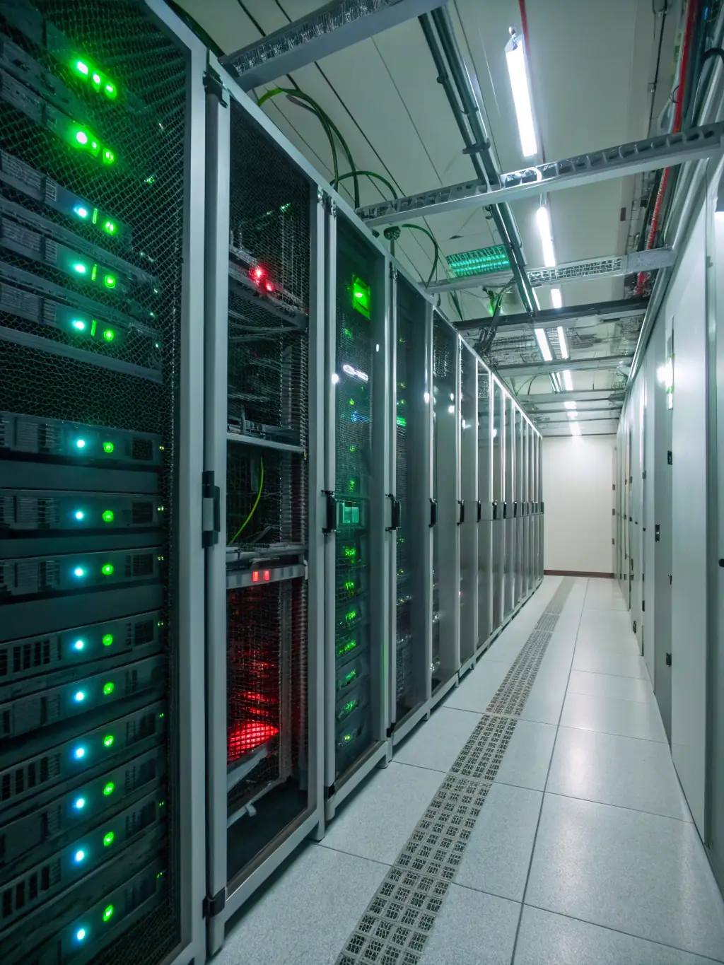 A server room with hosted PBX equipment, representing the hosted PBX solutions offered by Phone Systems Atlanta in Sandy Springs.