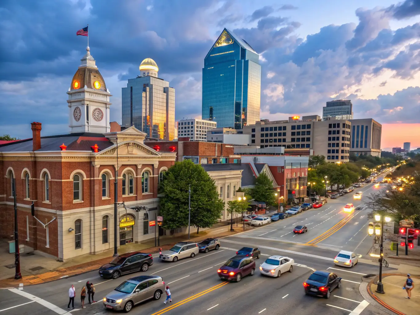 A map of Decatur and Metro Atlanta highlighting multiple business locations connected via a VoIP system, demonstrating expertise in multi-location deployments.