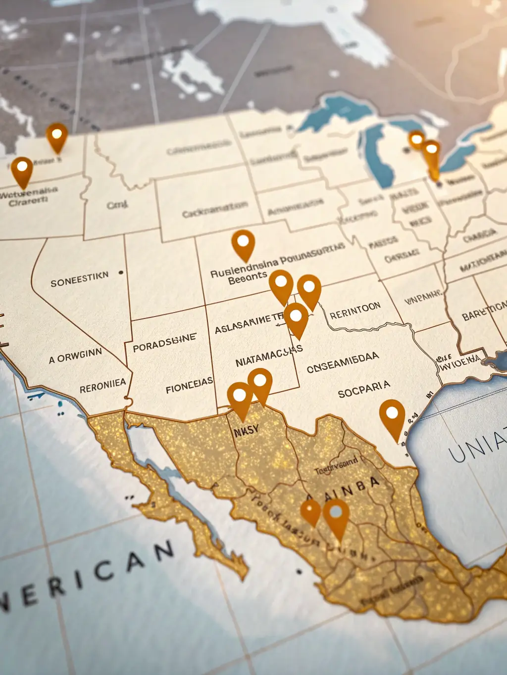 A map of the United States highlighting DataTel 360's service locations, emphasizing nationwide coverage.