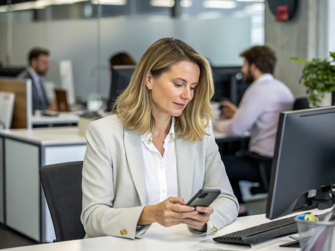 A support team member assisting a client remotely, highlighting Phone Systems Atlanta's commitment to providing prompt and effective technical support.