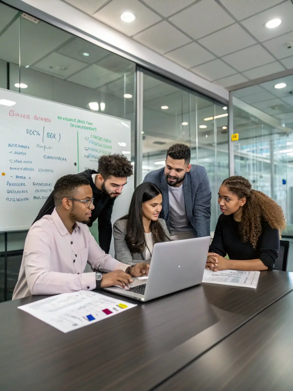 A picture of the Phone Systems Atlanta team working in their Marietta office, emphasizing their local presence and expertise.