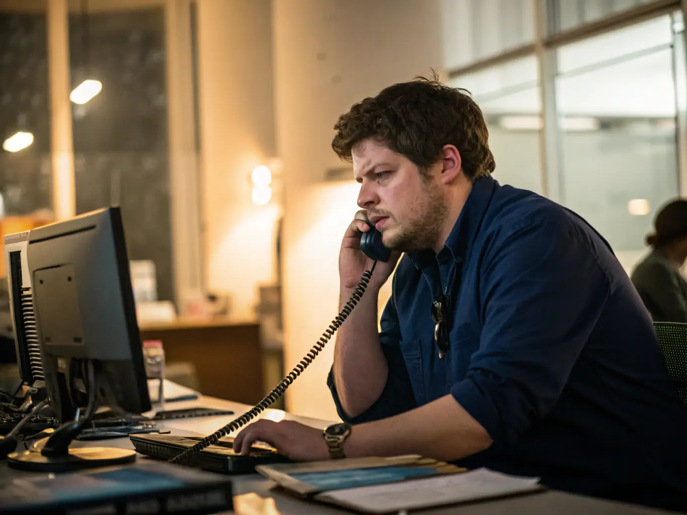 A support technician assisting a client remotely via video call, showcasing Phone Systems Atlanta's commitment to providing nationwide support and prompt assistance.