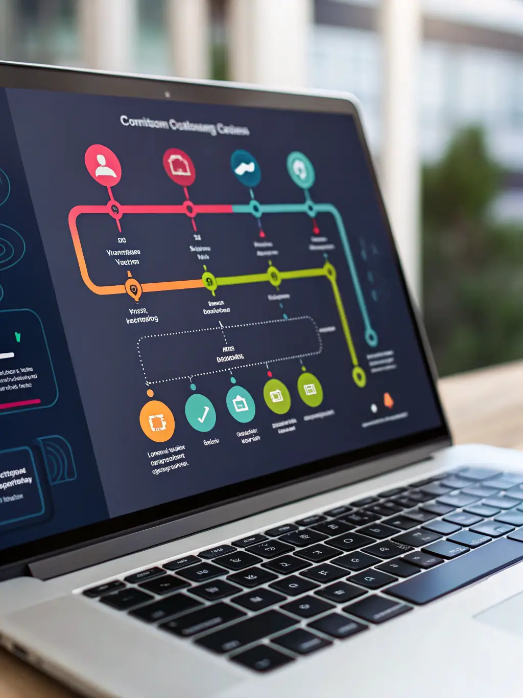 An illustration of a smart routing system directing calls to the appropriate department or employee based on caller input, emphasizing smart routing.